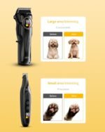 iBTC Professional Dog Grooming Clippers Kit, Low Noise Cordless Rechargeable Pet Hair Trimmer with Paw Trimmer & Nail Grinder, Heavy Duty Grooming Tools for Thick Fur Small Medium Large Dogs Cats - Image 5