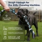 Pacific Pups Products Giant Dog Rope Toy, 42 Inch Tug of War Rope, Green - Image 4