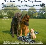 Pacific Pups Products Giant Dog Rope Toy, 42 Inch Tug of War Rope, Green - Image 5
