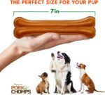 Pork Chomps Rawhide Free Pork Skin Dog Chew Bone, 7in, 1ct - Image 4