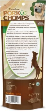 Pork Chomps Rawhide Free Pork Skin Dog Chew Bone, 7in, 1ct - Image 6