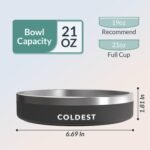 Coldest Dog Bowl, Insulated Stainless Steel Bowl (Stealth Black, 21 oz) - Image 4