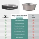 Coldest Dog Bowl, Insulated Stainless Steel Bowl (Stealth Black, 21 oz) - Image 8