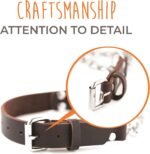 Mighty Paw Martingale Dog Collar - No Pull Design - Stainless Steel Chain - Limited Chain Cinch Training - Brown Leather Martingale Training Collar - Large Size - Image 7