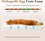 Large Orthopedic Dog Crate Bed with Waterproof Lining - Image 3