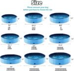 Jasonwell Foldable Dog Pet Bath Pool Collapsible Dog Pet Pool Bathing Tub Kiddie Pool Doggie Wading Pool for Puppy Small Medium Large Dogs Cats and Kids 48" Blue - Image 6