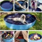 Jasonwell Foldable Dog Pet Bath Pool Collapsible Dog Pet Pool Bathing Tub Kiddie Pool Doggie Wading Pool for Puppy Small Medium Large Dogs Cats and Kids 48" Blue - Image 7