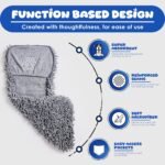 Dog Drying Towel, Absorbent Microfiber Bath Towel with Hand Pockets - Image 3