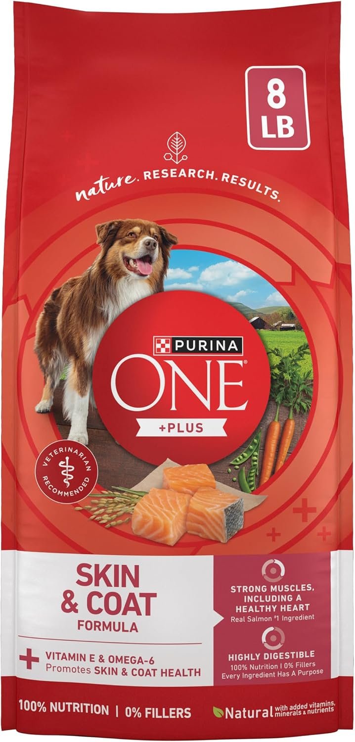 Purina ONE Plus Skin & Coat, Sensitive Stomach Dry Dog Food, 8 lb Bag Purina ONE Plus Skin & Coat, Sensitive Stomach Dry Dog Food, 8 lb Bag