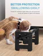 Vantic Elevated Dog Bowls, Raised Dog Bowl Stand Adjustable Small, Black - Image 4