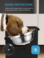 Vantic Elevated Dog Bowls, Raised Dog Bowl Stand Adjustable Small, Black - Image 5