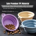 Collapsible Dog Bowl 5 Pack, Silicone Travel Pet Bowl with Carabiner - Image 5