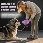 Collapsible Dog Bowl 5 Pack, Silicone Travel Pet Bowl with Carabiner - Image 8