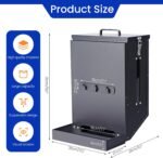17 Lbs Automatic Dog Feeder, Hanging Metal Cage Kennel, Large Breed - Image 3