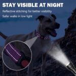 3 PCS Dog Collars for Medium Dogs,Reflective Dog Collar Adjustable Soft Nylon with Safety Locking Buckle Girl Dog Collars,Hotpink+Purple+Red,M - Image 3