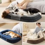 Bedsure 360°Oval Bolster Orthopedic Dog Beds Large Sized Dog,35" Brown - Image 5