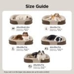 Bedsure 360°Oval Bolster Orthopedic Dog Beds Large Sized Dog,35" Brown - Image 6