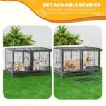 Yaheetech 42.5 Inch Stackable Dog Crate with Divider for Small Medium Dogs - Image 5