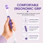 Dual-Head Dog Toothbrush for Medium & Large Dogs, Purple - Image 5