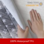 Waterproof Dog Bed Covers Replacement Lovely Grey Star Print, 27x36 Inches - Image 3