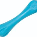 WEST PAW Zogoflex Hurley Dog Bone Chew Toy – Floatable Pet Toys for Aggressive Chewers, Catch, Fetch – Bright-Colored Bones for Dogs – Recyclable, Dishwasher-Safe, Non-Toxic, Large, Aqua