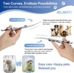 Professional Dog Grooming Kit 6.8 Inches, Curved Dog Grooming Scissors with Safety Round Tips, Dog Scissors for Grooming for Face, Paws & Ears at Home - Right & Left Handed - Image 4