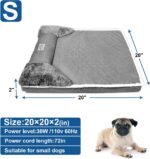 Heated Dog Bed 20x20 Inch Plush Dog Mattress with 9-Level Adjustable Settings, Removable Machine-Washable Cover, Non-Slip Bottom, Gray - Image 7