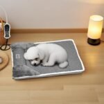 Heated Dog Bed 20x20 Inch Plush Dog Mattress with 9-Level Adjustable Settings, Removable Machine-Washable Cover, Non-Slip Bottom, Gray - Image 8