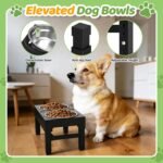 Elevated Dog Bowls, 4 Height Adjustable Raised Bowl Stand with 2 Stainless Steel 7" Food Feeder Bowls for Small Medium and Large Dogs （Plastic） - Image 4