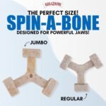 Bullibone Nylon Dog Chew Toy Spin-a-Bone - Interactive Dog Toy, Triggers Natural Instincts, and Improves Oral Health - Image 5