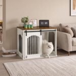 CHOEZON 31.5" Dog Crate Furniture, Heavy Duty Dog Kennel with Barn Door - Image 3