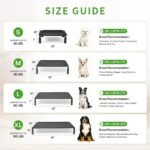 Garnpet Screwless Assembly Elevated Dog Bed for Large Dogs, Heavy Duty Raised Dog Cot for Outdoor Use with Teslin Washable Mesh - Image 3