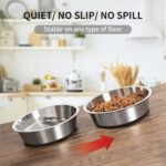 Taglory Stainless Steel Dog Bowls Set of 2, Non-Slip Base, 11 Cup, 84oz - Image 4