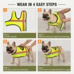Miyake Reflective Dog Vest, High Visibility Dog Safety Vest for Night Walking, Dog Hunting Vest for Outdoor, Hi-Vis Fluorescent Yellow - Image 3