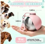 Drain-Back Stainless Steel Portable Dog Water Bottle with Bowl for Walks - Image 3
