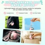 Drain-Back Stainless Steel Portable Dog Water Bottle with Bowl for Walks - Image 5