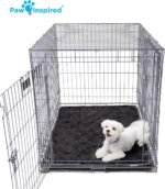Paw Inspired Washable Padded Crate Mats for Dogs, Gray, 41x28 Inch - Image 6