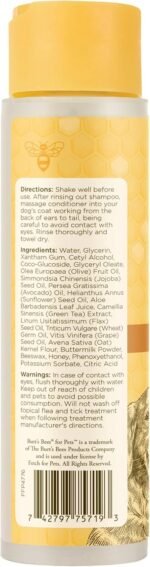 Burts Bees for Pets Oatmeal Dog Conditioner, Fragrance-Free, 10 Fl Oz, 2-Pk - Image 7