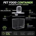LivLab Mker Pet Food Storage Containers With Lids & Scooper - Image 6