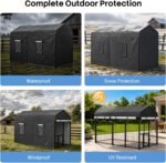 ROOMTEC 8 x 4 FT Outdoor Dog Kennel Cover, Full Side Cover (Cover Only) - Image 6