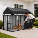 ROOMTEC 8 x 4 FT Outdoor Dog Kennel Cover, Full Side Cover (Cover Only) - Image 7