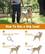 lynxking Dog Leash Slip Lead, Braided Padded Loop Leash 5ft 6ft 8ft - Image 4