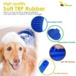 2 Pack Dog Grooming Brush, Premium Soft Silicone Pet Bath Brushes with Adjustable Handle, Shampoo Soothing Comb for Wet Dry Long Short Haired Dogs & Cats Massaging, Deshedding - Image 3