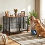 42.3" Large Dog Crate Furniture Foldable, Heavy Duty Dog Kennel Indoor - Image 4