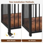 42.3" Large Dog Crate Furniture Foldable, Heavy Duty Dog Kennel Indoor - Image 6