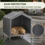 Elevated Dog House for Medium Dogs, Raised Dog Bed with Removable Canopy - Image 4