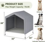 Elevated Dog House for Medium Dogs, Raised Dog Bed with Removable Canopy - Image 5