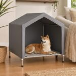Elevated Dog House for Medium Dogs, Raised Dog Bed with Removable Canopy - Image 7