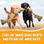 Norvy XXL 6-Knot Dog Rope Toy for Large Dogs Aggressive Chewers 40in Long Heavy Duty Rope Toy Almost Durable Dog Tug Toy Puppy Cotton - Image 6