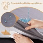 BFPETHOME Outdoor Waterproof Dog Bed for Large Dogs, Washable Cover, 47" - Image 3
